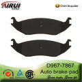 D967-7867 Wholesale auto brake pads for CHRYSLER Aspen,DODGE TRUCK and RAM 1500